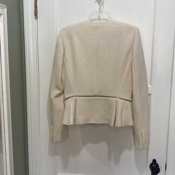 Zara blazer jacket in waffle-texture stretch knit large - Picture 7 of 8